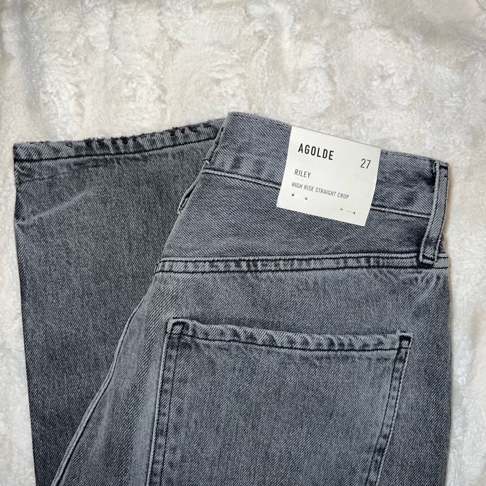 NWT AGOLDE Riley High Rise Straight Crop